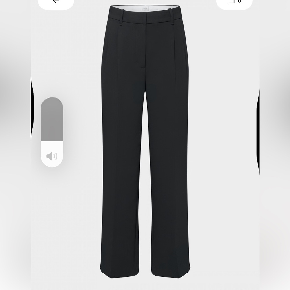 Aritzia Black Wide-Leg Trousers